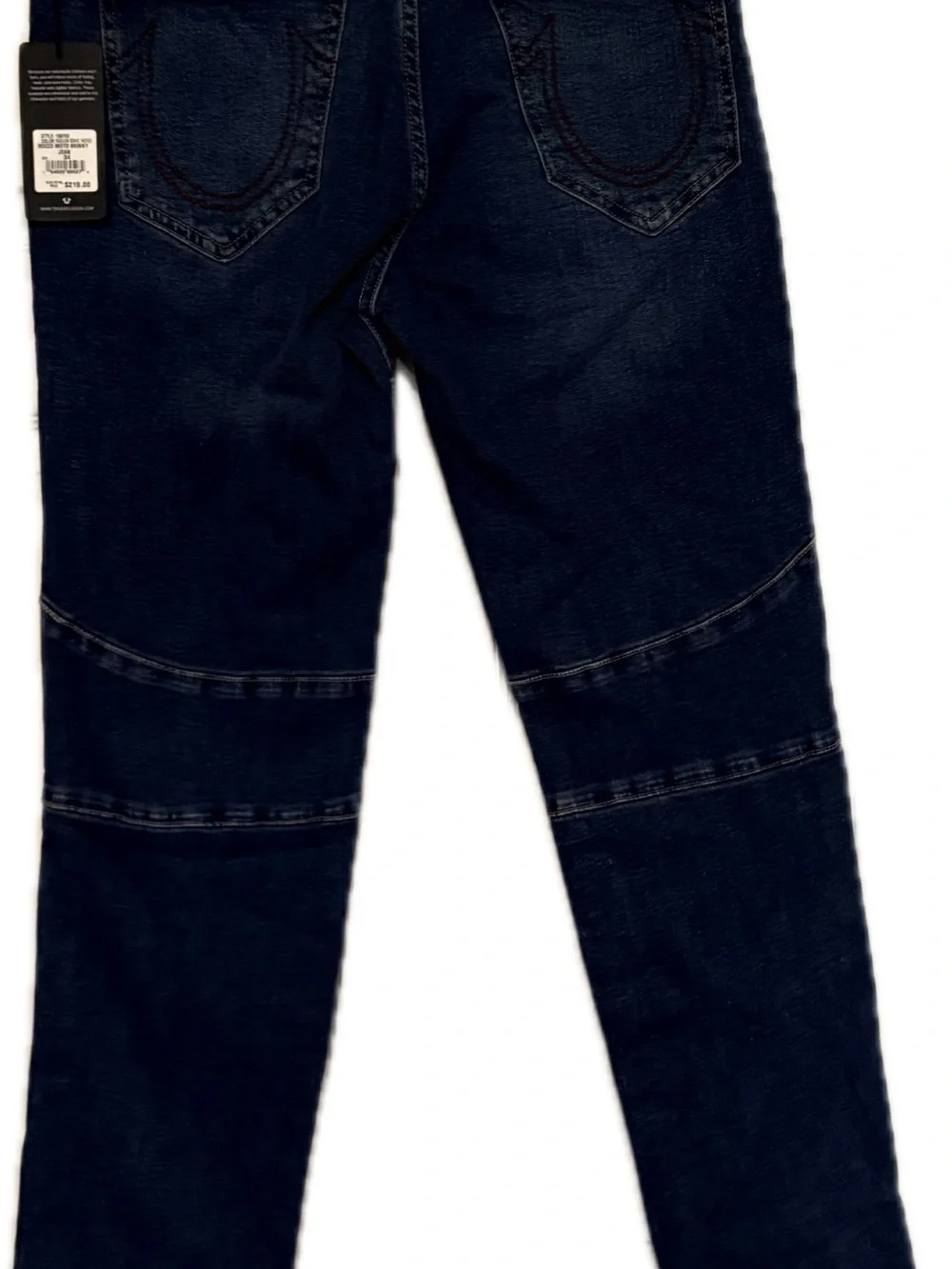 Unisex True Religion waste 34  Dark Blue tSlim Moto Jeans NWT